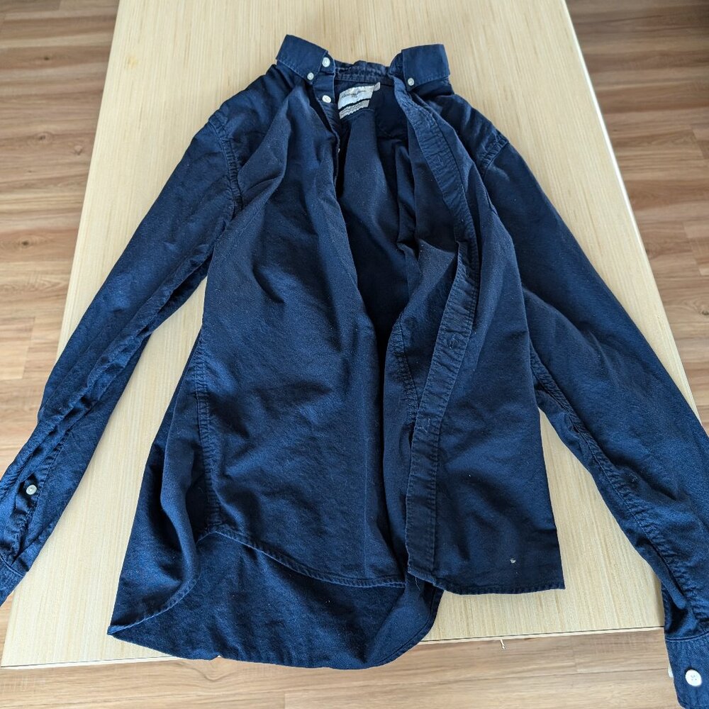 Blue long-sleeve button down. Mens.